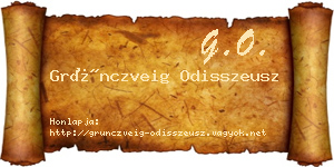 Grünczveig Odisszeusz névjegykártya